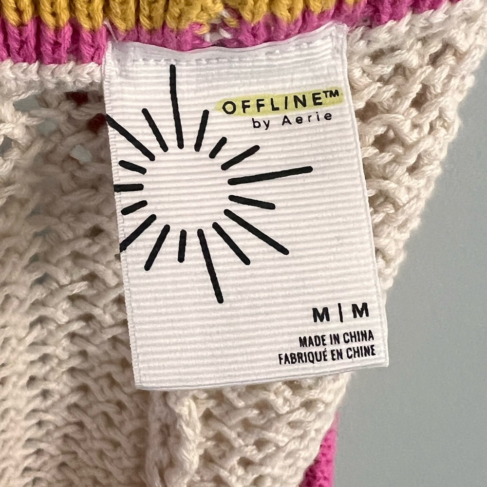 ❌Offline by Aerie Crochet Sweater & Shorts Set Size Medium - Picture 9 of 16